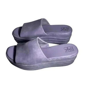 NO BOUNDARIES Women's Size 9 Wide Flatform Wedge Sandals Lavender